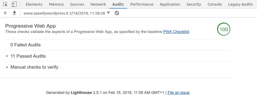 100 lighthouse progressive web application