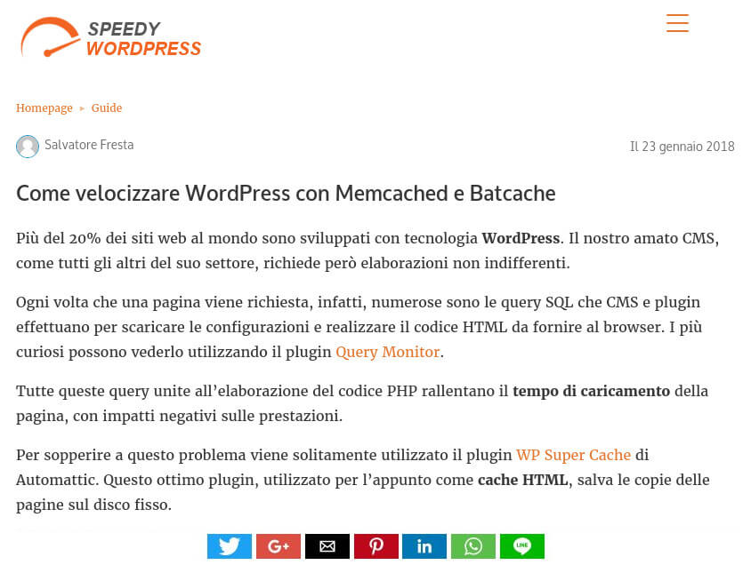 Pagina AMP WordPress